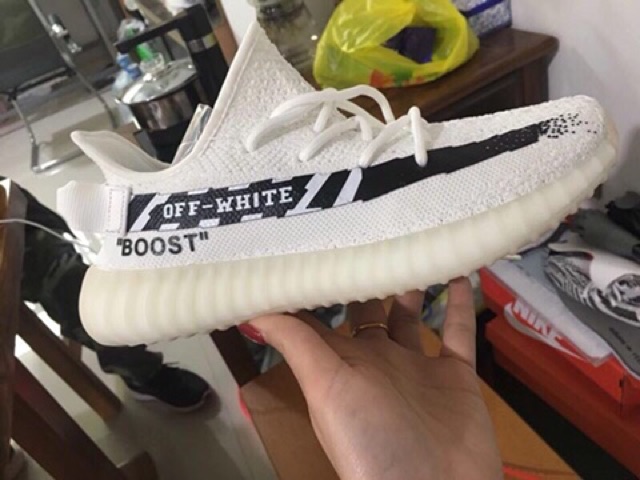 (Xả Hàng Đón 2020). GIÀY THỂ THAO SNEAKER YEEZY 350 V2 OFF WHITHE FULL TRẮNG NAM NỮ : ⁸ :; ` ' . ' & ' '