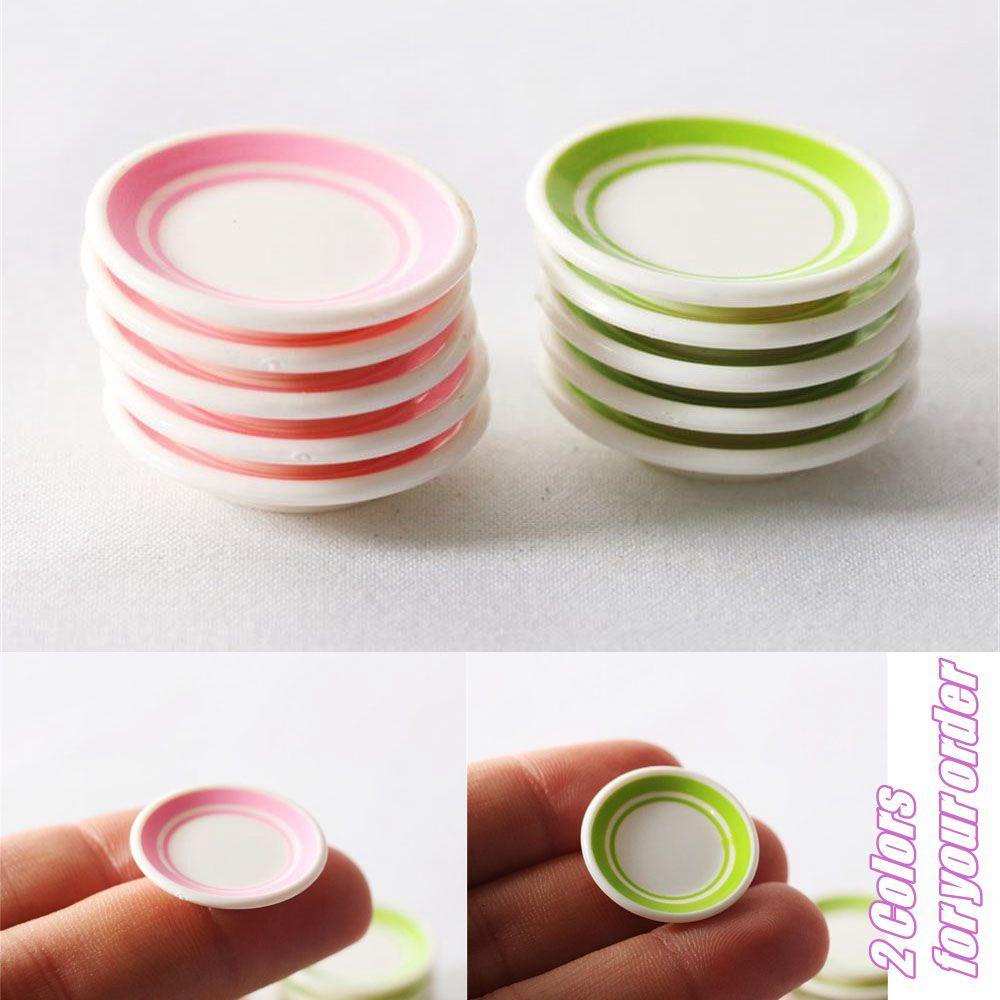 Đĩa Ăn Tối Màu Hồng Trang Trí Nhà Búp Bê