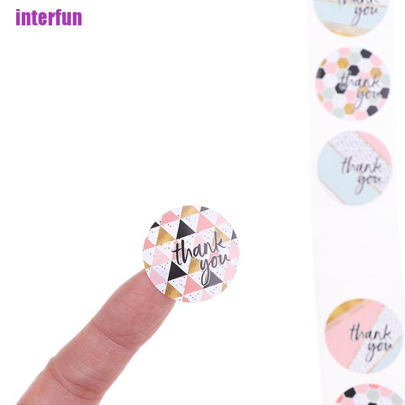 Cuộn 500 Miếng Dán Trang Trí Màu Hồng Kẻ Sọc