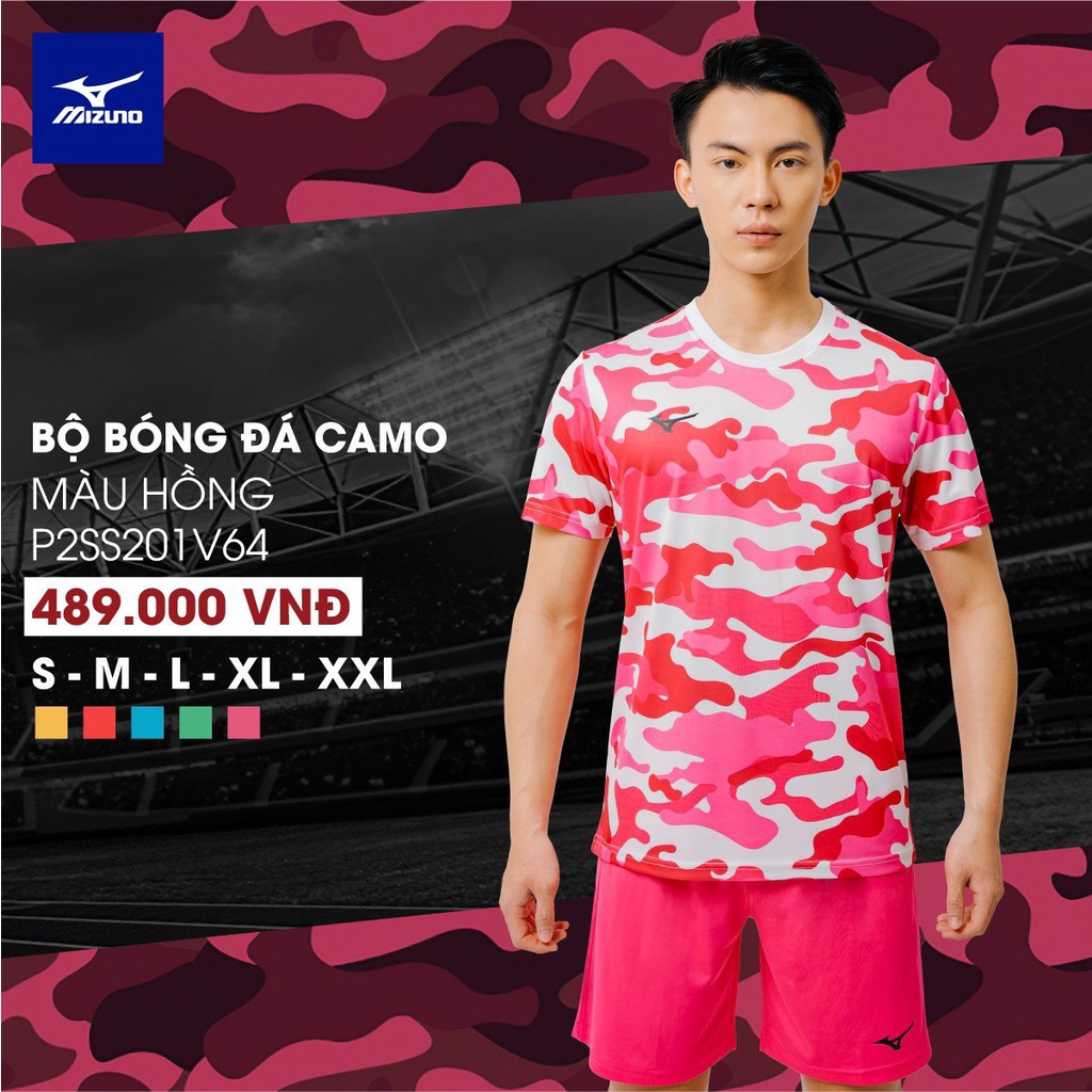 Bộ Quần Áo Bóng Đá MIZUNO Camo Họa Tiết Mát Thích Hợp Chơi Thể Thao