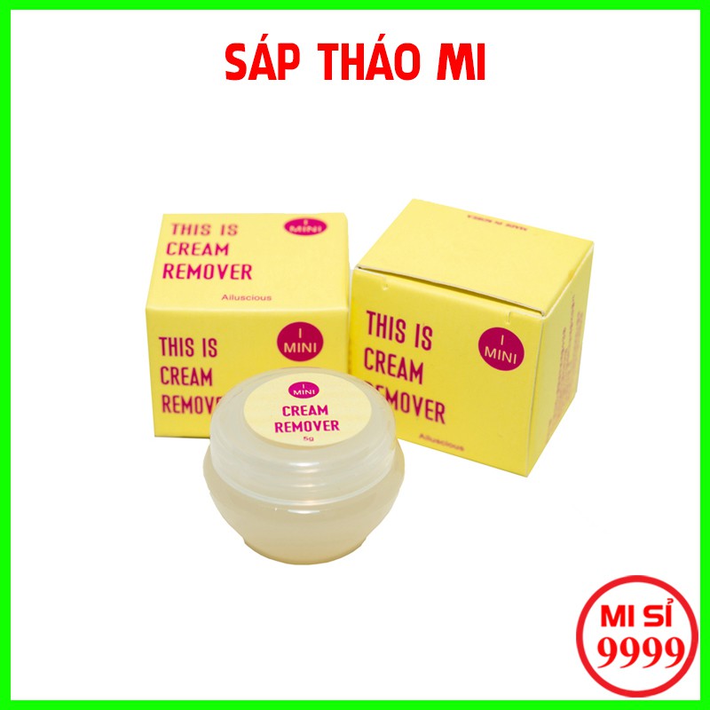 Sáp tháo mi xanh vàng hồng Hàn Quốc, tháo nhanh, không cay, trọng lượng 5gr