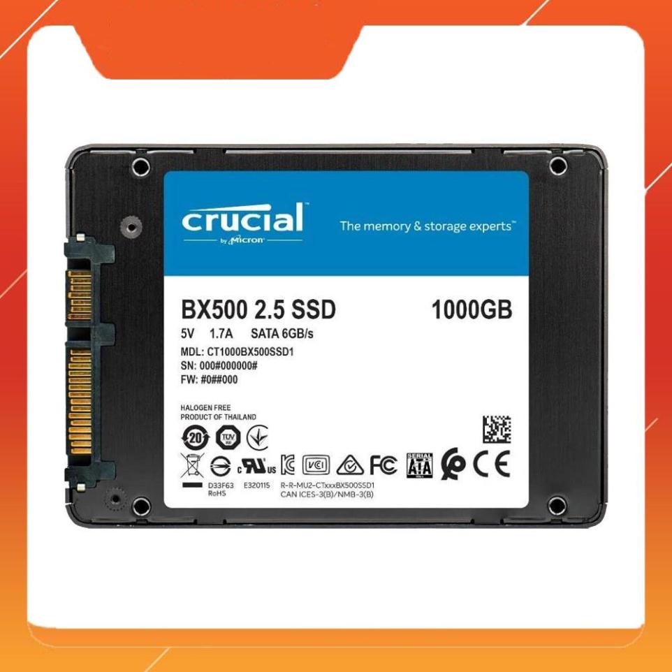Ổ cứng SSD Crucial BX500 3D NAND SATA III 2.5 inch 1TB CT1000BX500SSD1 | WebRaoVat - webraovat.net.vn