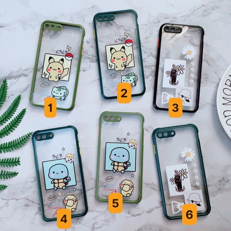 Ốp Lưng iphone 7Plus/8Plus Viền Màu Hình Dễ Thương