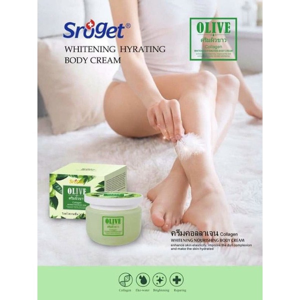 kem sroget kích trăng da toàn thân Collagen & Olive