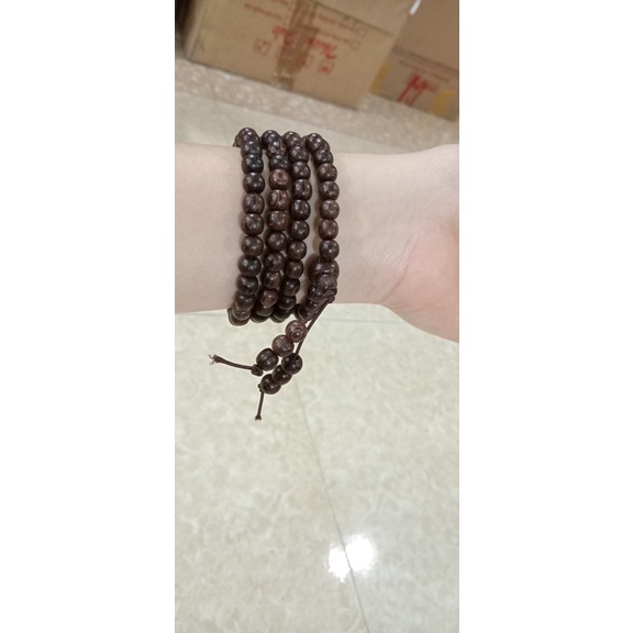 Chuỗi đeo tay-Vòng phong thủy bằng gỗ 108 hạt