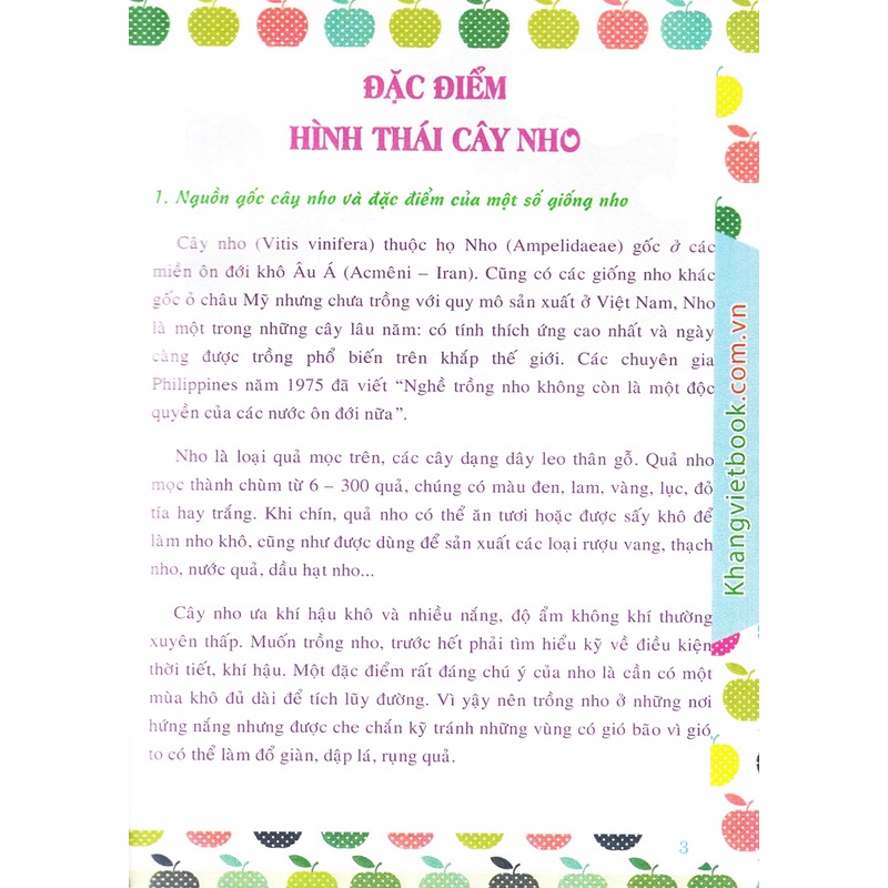 Sách - Bí Quyết Thành Công Kĩ Thuật Trồng Nho Hiệu Quả - KV