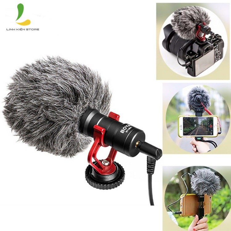 Micro Thu Âm Cao Cấp Boya BY-MM1 / Pro-K2/ BM3030 / BM3031 / DM2 dùng cho máy ảnh DSLR, action camera