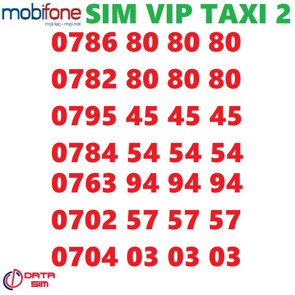 Sim VIP taxi ab ab ab mobifone trả trước