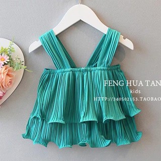 Bộ dập ly quần trăng thời trang bé gái