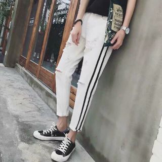Quần baggy thời trang UniSex Nam nữ viền đen