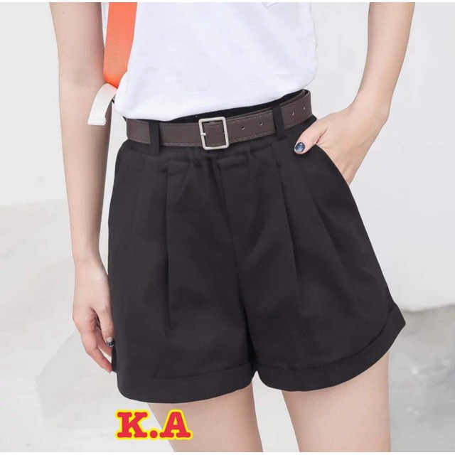 [FREESHIP ĐƠN TỪ 50K] Quần đùi kaki nữ gập gấu (Không thắt lưng)