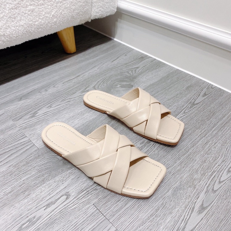Dép nữ bản chéo full màu siêu xinh chất da mềm cao cấp êm chân - Chị Chảnh Store
