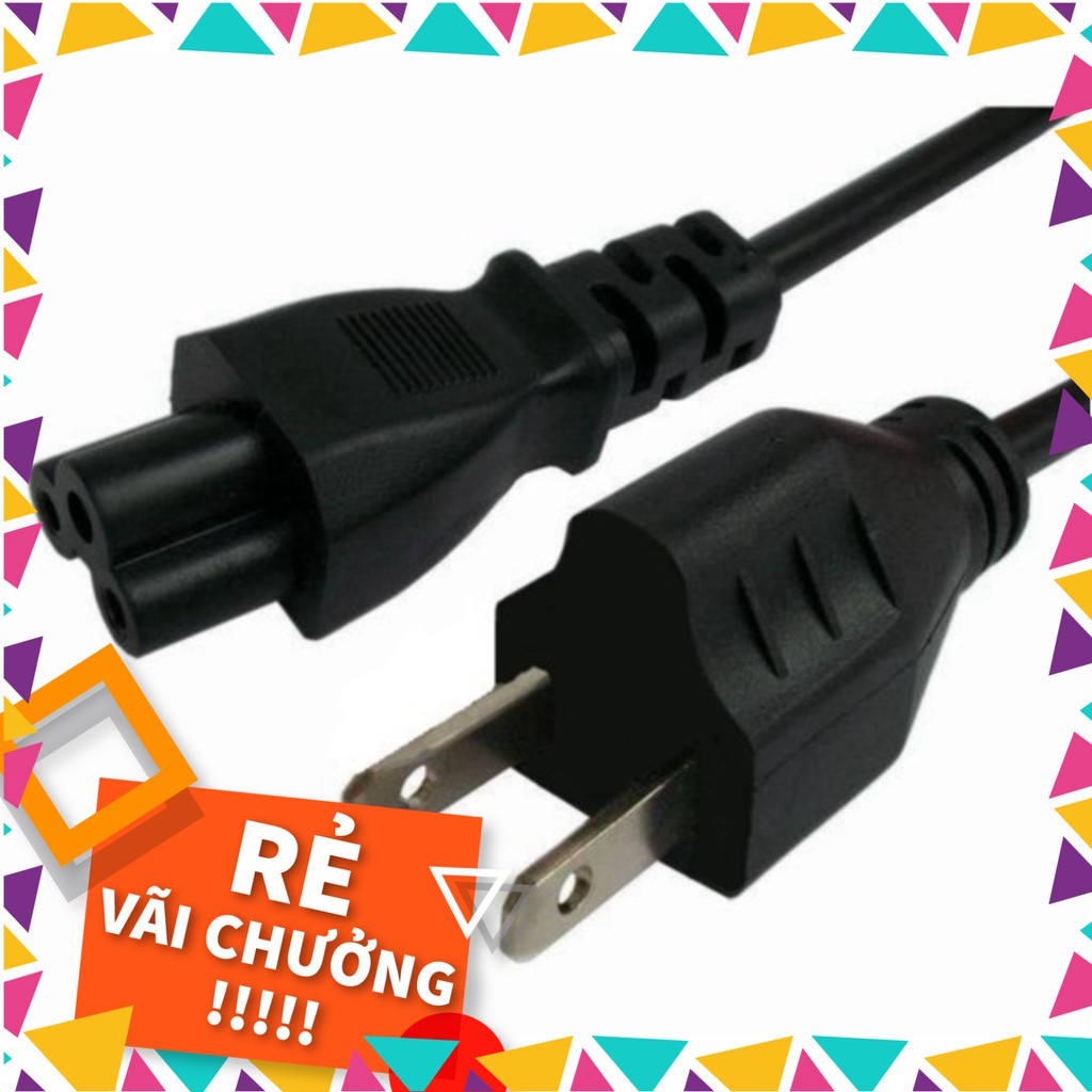 Dây nguồn 1.5m phích cắm 3 chấu dẹt màu đen