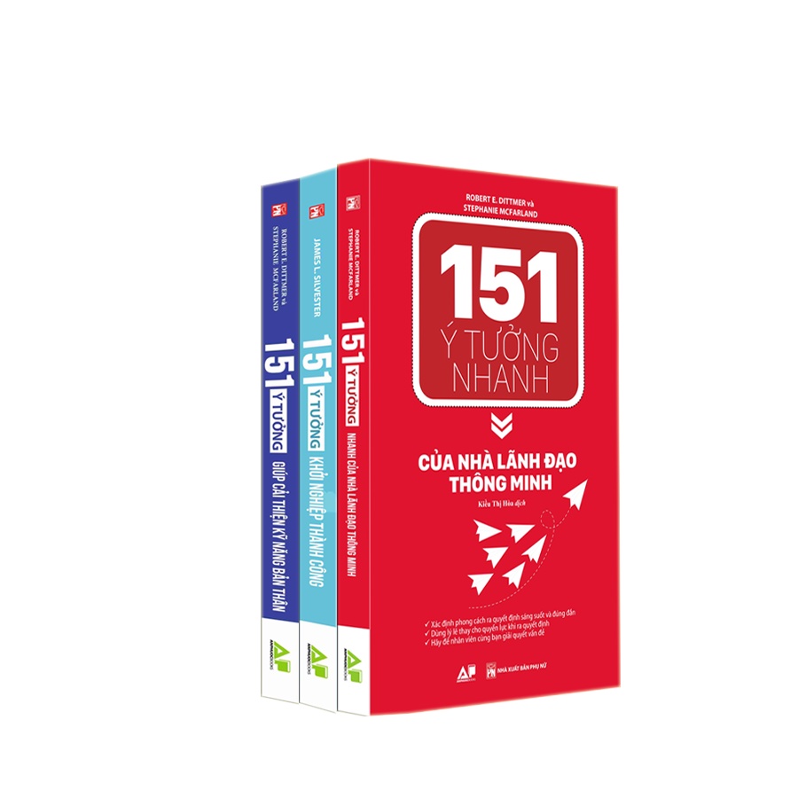 Sách - Combo 151 Ý Tưởng Người Lãnh Đạo Thông Minh + 151 Ý Tưởng Giúp Cải Thiện Bản Thân + 151 Ý Tưởng Khởi Nghiệp