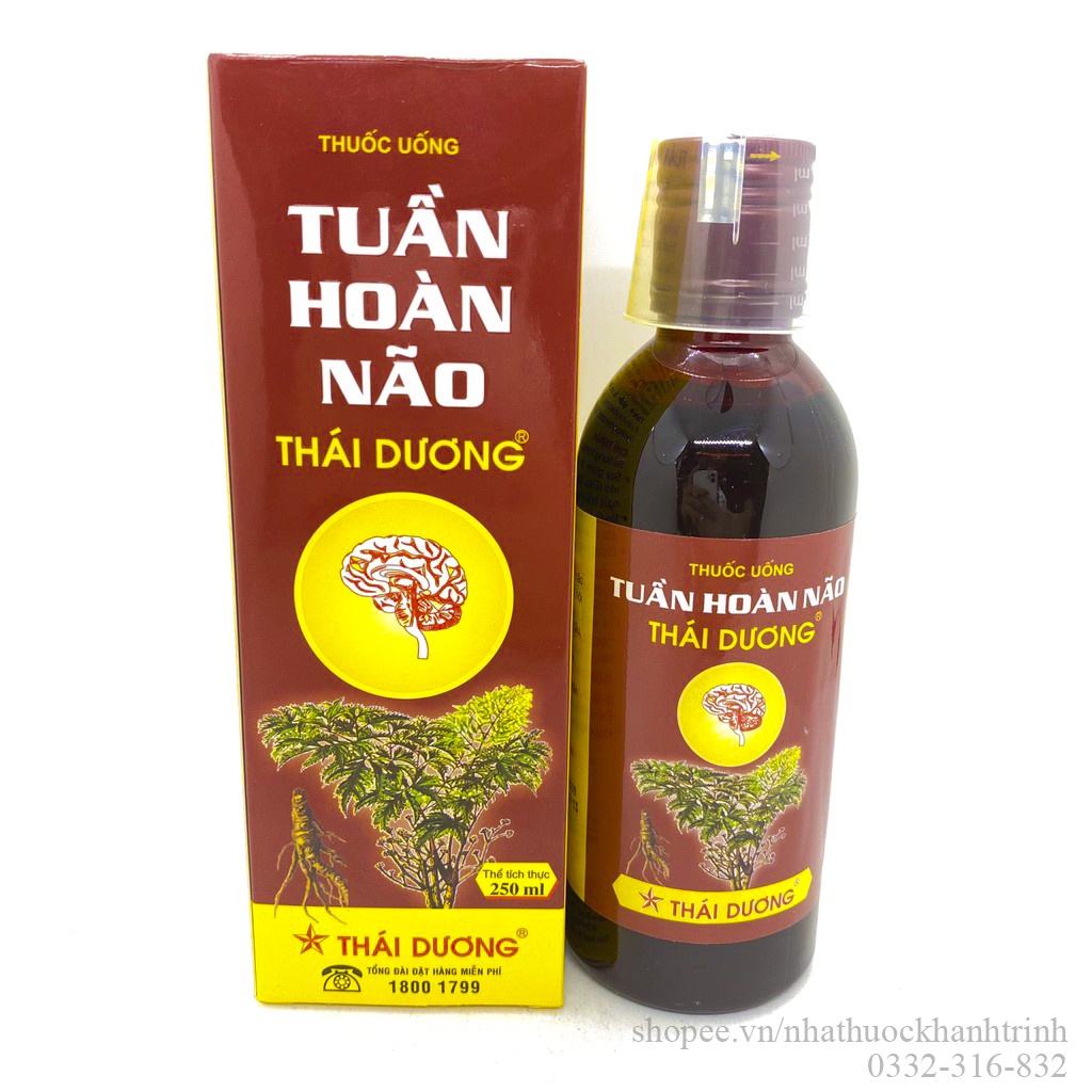 (250ml) Siro TUẦN HOÀN NÃO THÁI DƯƠNG - Rối Loạn Tiền Đình, Mất Ngủ, Chóng Mặt