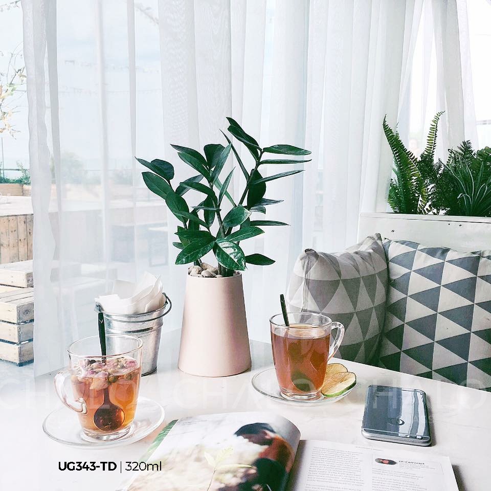 [Đại lý Ocean] Bộ 6 cốc ly thủy tinh thái lan UNION pha trà nóng đẹp cao cấp UG343 - 320ml