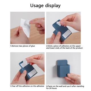 Small Square Remote Control Storage Box Pasted Storage Rack Mobile Stationery Organizer Box