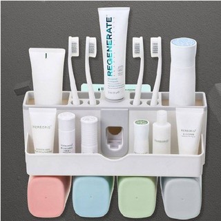 Bộ Dụng Cụ Nhả Kem Đánh Răng Lúa Mạch 2 Cốc, 3 Cốc, 4 Cốc Vuông - Nhả Kem Đánh Răng Tự Động