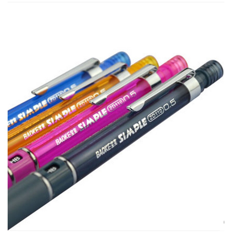 [12 cái] Bút chì kim bấm ngòi 0.5mm Baoke-Simple ZD110