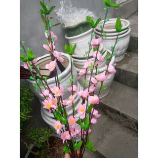 10 cành hoa đào hồng giá Hủy Diệt (1 cành gồm 5 nhánh)