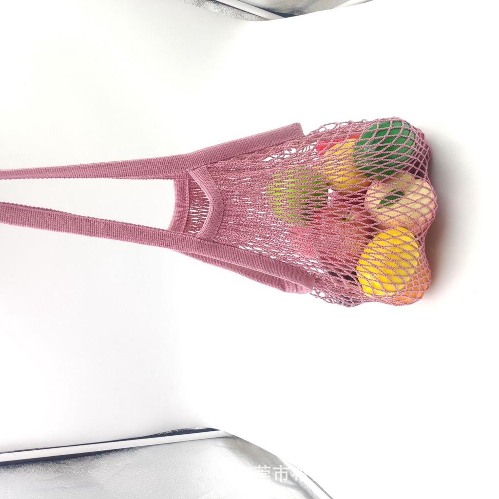 Túi lưới YUNFAN vải cotton thời trang mua sắm/ đi biển