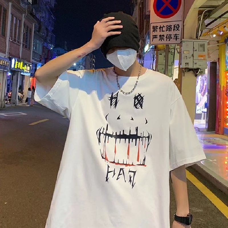 Áo Thun Tay Ngắn Dáng Rộng In Chữ Thoải Mái Thời Trang Mùa Hè Cho Nam Và Nữ Size M-8XL