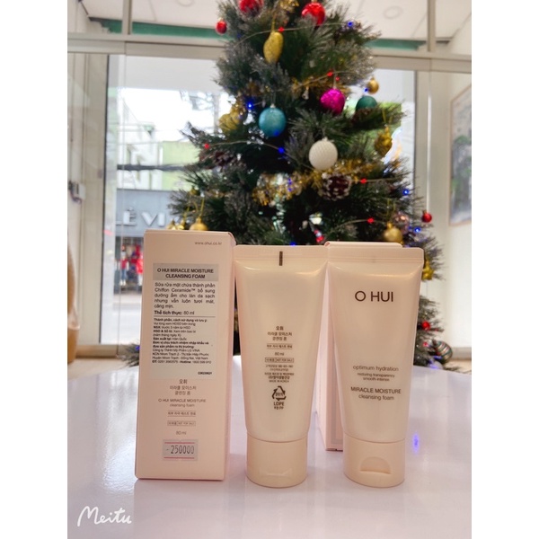 Sữa rửa mặt ohui hồng 80ml full box