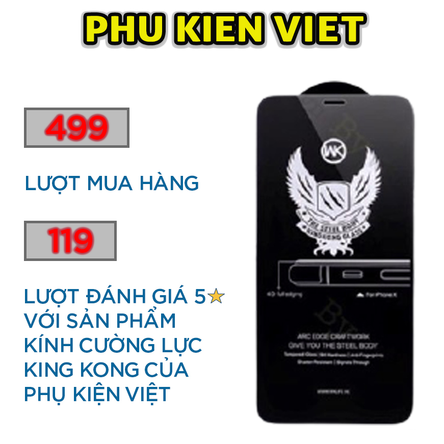 Kính Cường Lực iphone Chống Nhìn Trộm Chính Hãng King Kong 7/7plus/8/8plus/x/xr/xs/11/12/pro/max/plus/promax .