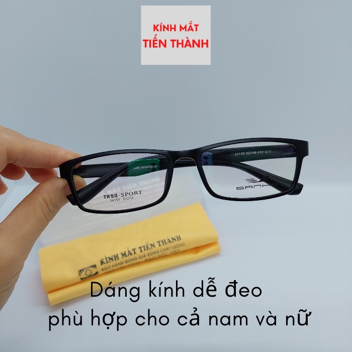 Mắt Kính Vuông Nhỏ, Nhẹ, Hạn Chế Độ Dày Mắt Kính Chất Bền Đẹp Dày Dặn 155 (Nhận Cắt Kính Theo Đơn) - Kính Mắt Tiến Thành