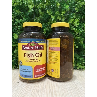 Viên uống dầu cá nature made fish oil 1200mg 360mg omega-3 200 viên