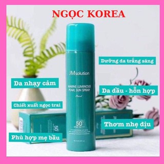 Xịt chống nắng ❤️𝑭𝑹𝑬𝑬𝑺𝑯𝑰𝑷 ❤️ JM Solution sunspray 180ml -chống nắng dạng xịt cho mặt và body