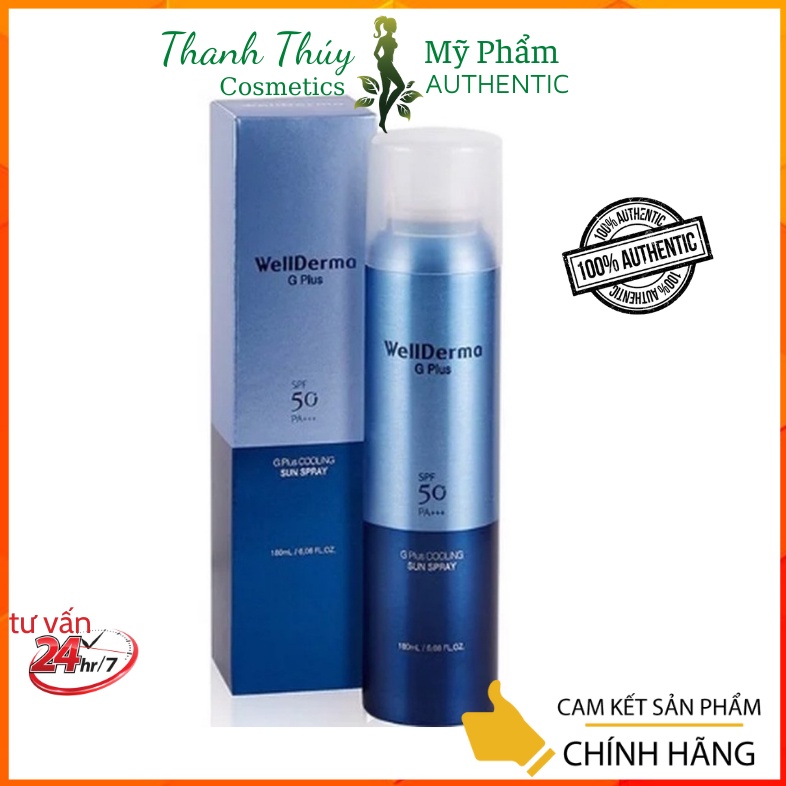 Xịt Chống Nắng WELLDERMA G Plus Cooling Sun Pray