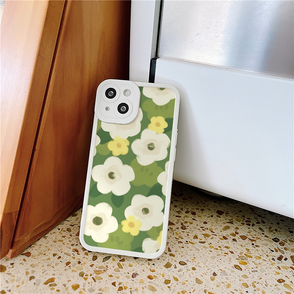 Ốp lưng iphone Hoa Năm Cánh bóng cạnh vuông 6/6plus/6s/6splus/7/7plus/8/8plus/x/xs/11/12/13/14/pro/max/promax/plus