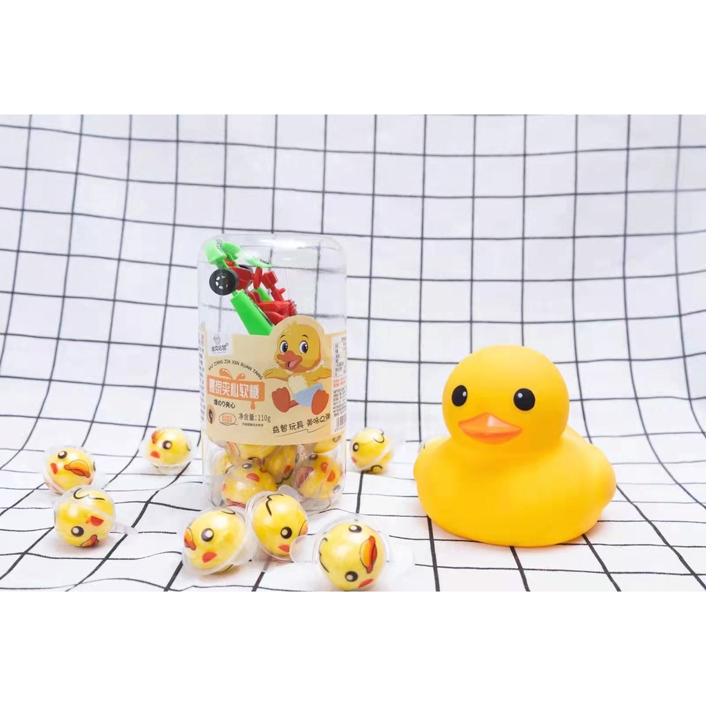 [ Tặng Kèm đồ chơi ] Combo 2 hộp Kẹo dẻo dâu tây/ con vịt/ siêu nhân nhện/ dưa hấu/ Gấu trúc/ Nho tím hộp 110g siêu yêu
