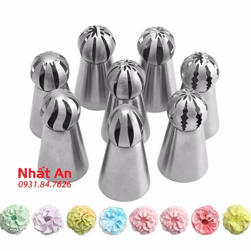 Bộ đui bắt bông kem 4D kiểu Nga - bộ 8 đui