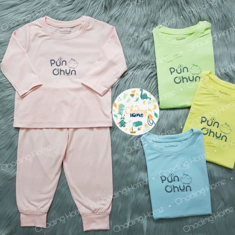 Bộ Dài Tay Cotton Lạnh Punchun P2 • 6-9M, 9-12M, 12-18M, 18-24M, 36M • Choding Home