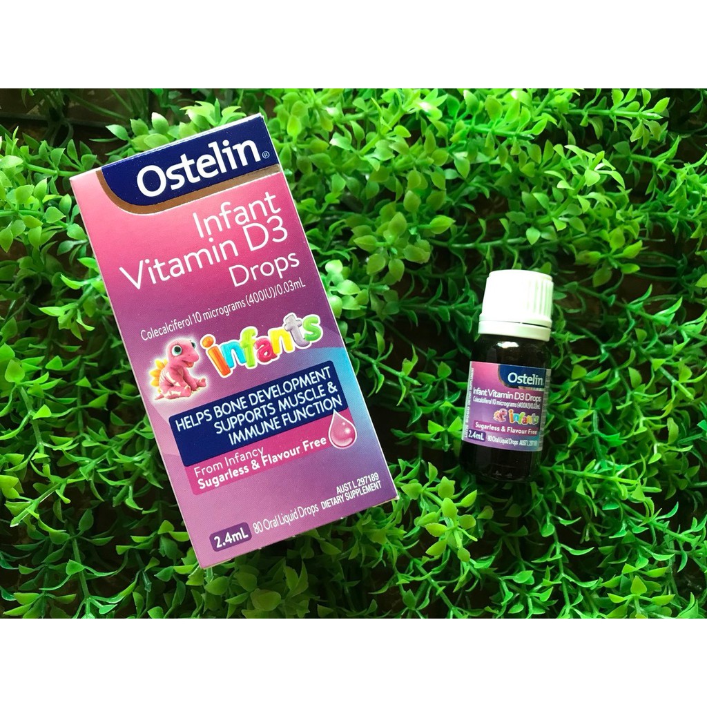 Ostelin nhỏ giọt Infant Vitamin D3 Drops 2.4mL Cho Bé Từ 0-12M