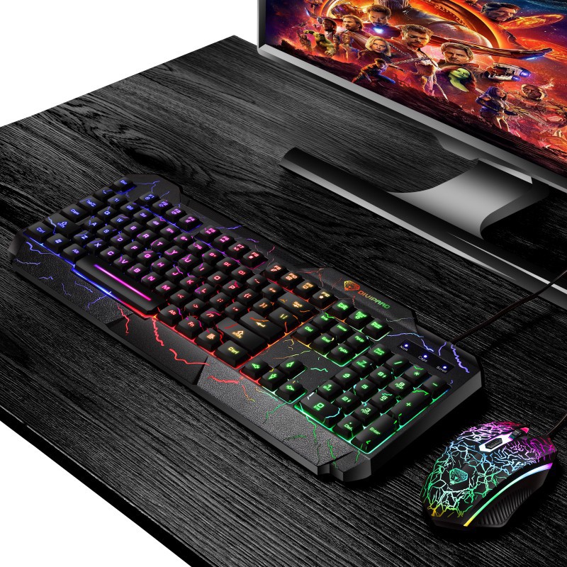 Bàn phím và chuột giả cơ DIVIPARD GMK60 ,Bộ bàn phím giả cơ và chuột game dành chi game thủ LED RGB.