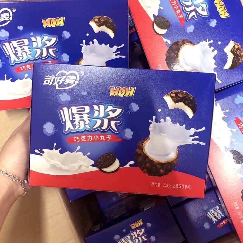 BÁNH CHOCOLATE NHÂN SỮA CHẢY GIÒN TAN 3 LỚP