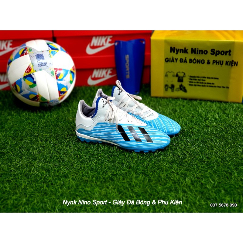 ⚡FLASH SALE⚡Giày Đá Bóng 19.3 ⚡Xanh Vạch Đen TF