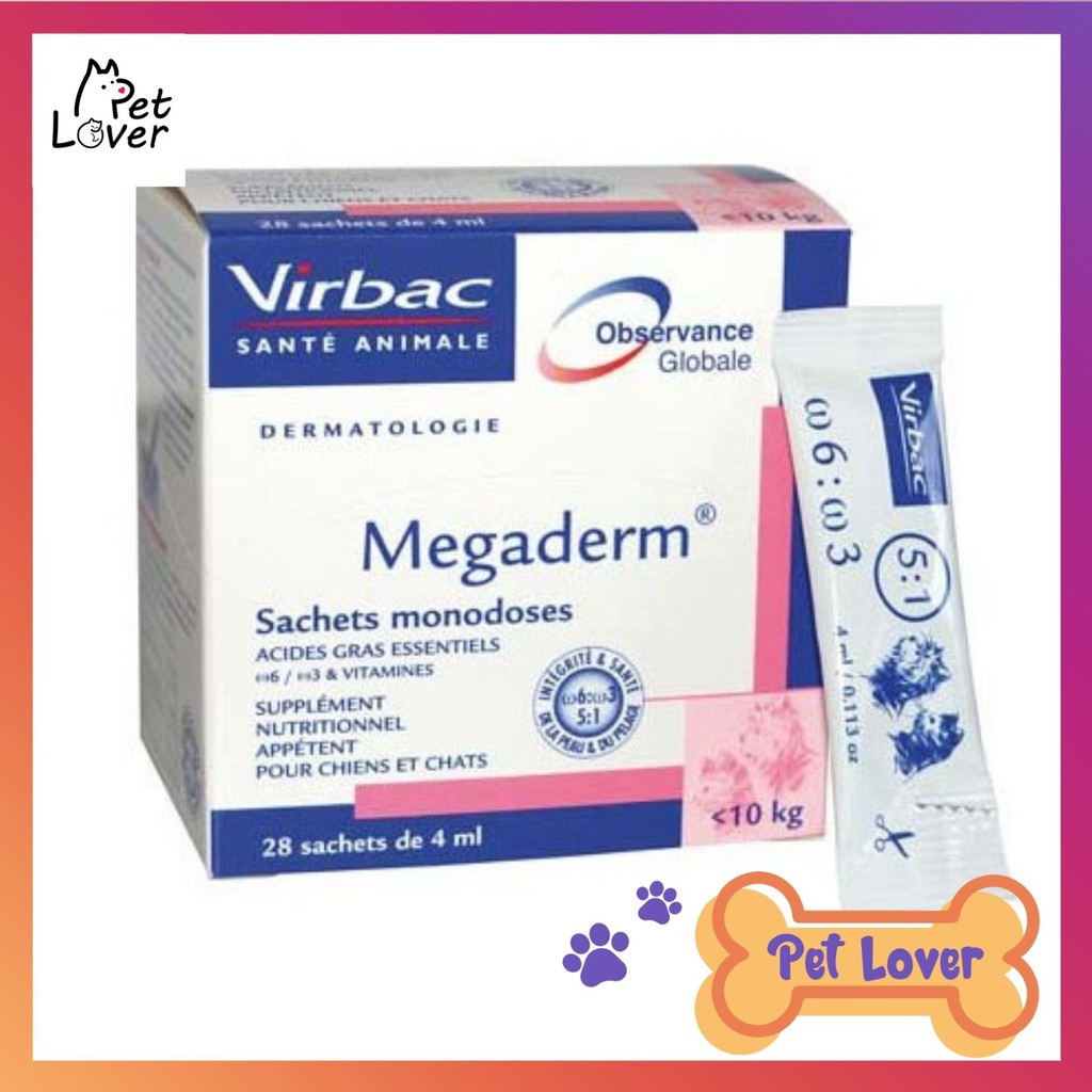 Gel Dinh Dưỡng Thức Ăn Mượt Da Lông Giảm Ngứa Rụng Lông Megaderm Virbac _Petlover