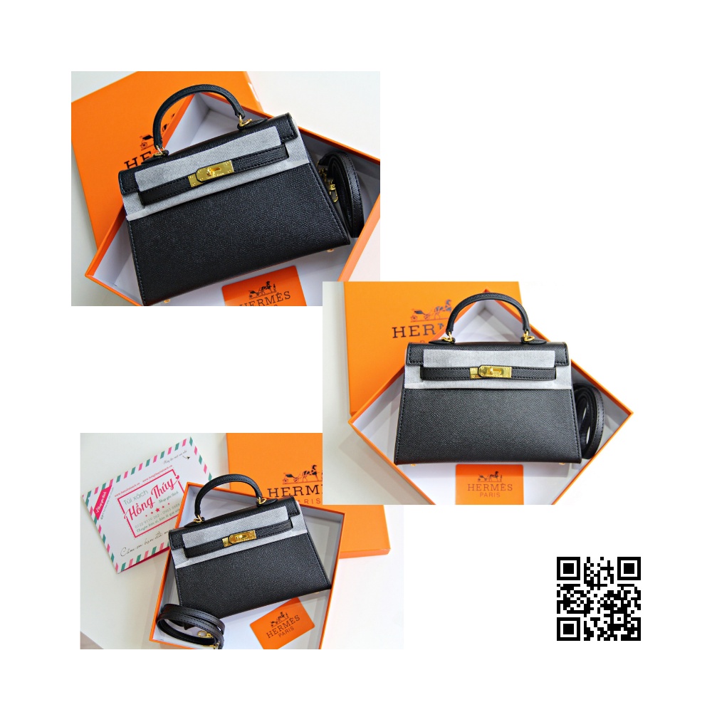 Túi Xách Nữ Kelly Da Epsom Size 22cm Cao Cấp Có Hộp Đẹp Hàng Có Sẵn