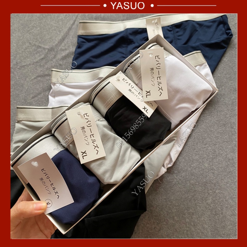 Quần Lót Nam Dáng Trunks Thun Lạnh Quần Sịp Đùi Nam Thoáng Khí Quần Boxer Cotton Co Giãn 4 Chiều Cao Cấp | Yasuo