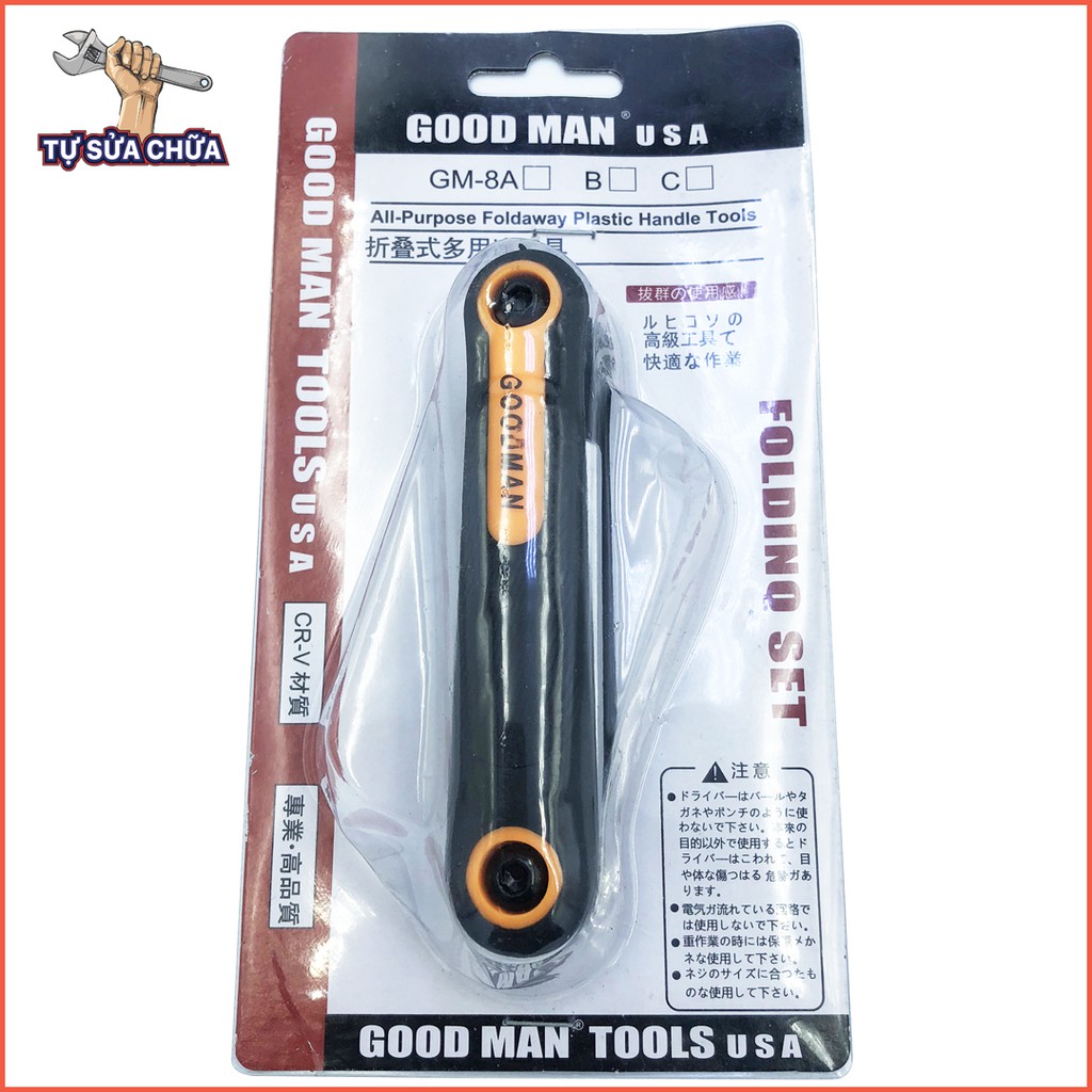Bộ lục giác gấp Goodman 8 chi tiết từ 1.5-8mm