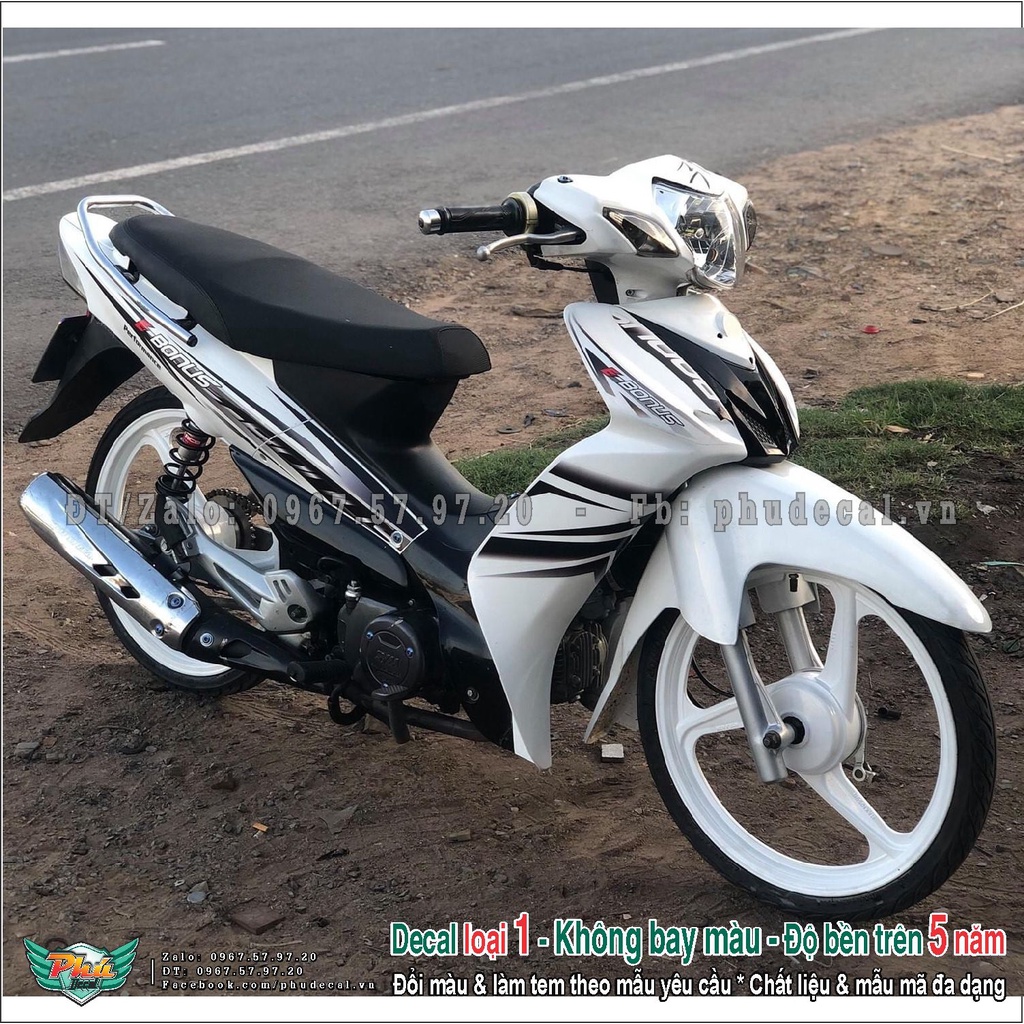 Tem rời Elegant Trắng đen