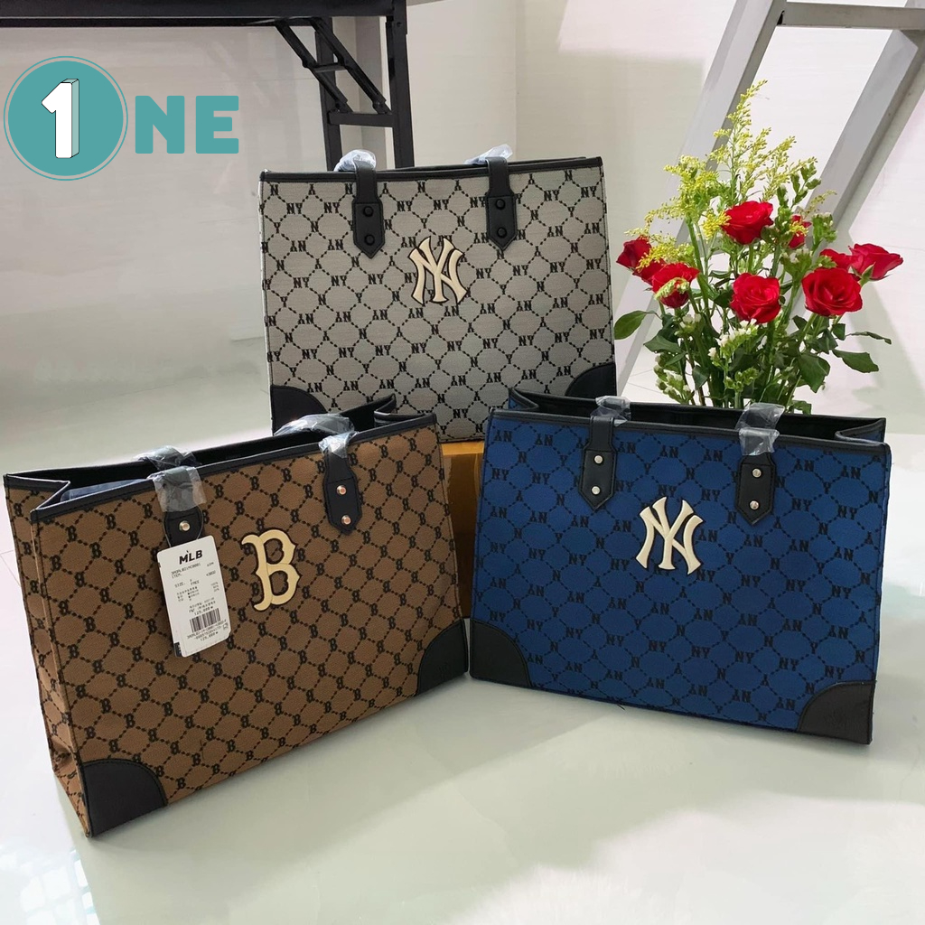 Túi Tote Túi Xách MLB NY Monogram Dia Jacquard Tote Bag Full Tag Mac