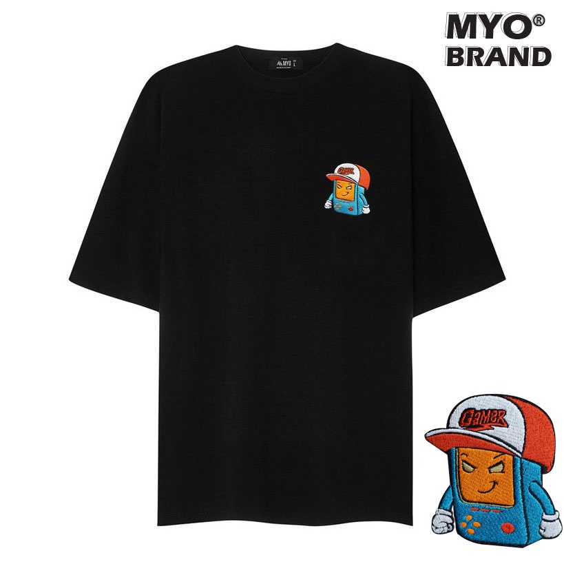 Áo Form Rộng Nam MYO Vải Cotton Thêu E-GAMEBOY