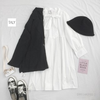Đầm midi dập li TALY D1911
