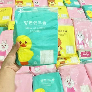 Bông Tẩy Trang Gấu Thỏ Vịt 200 Miếng Siêu Hot