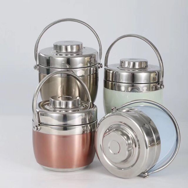 Hộp Đựng Cơm Giữ Nhiệt,Cặp lồng Inox 2 Ngăn Có Quai Thuận Tiện Khi Mang Theo Đi Làm